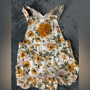 Baby overalls, size 18 months with beautiful sunflower design